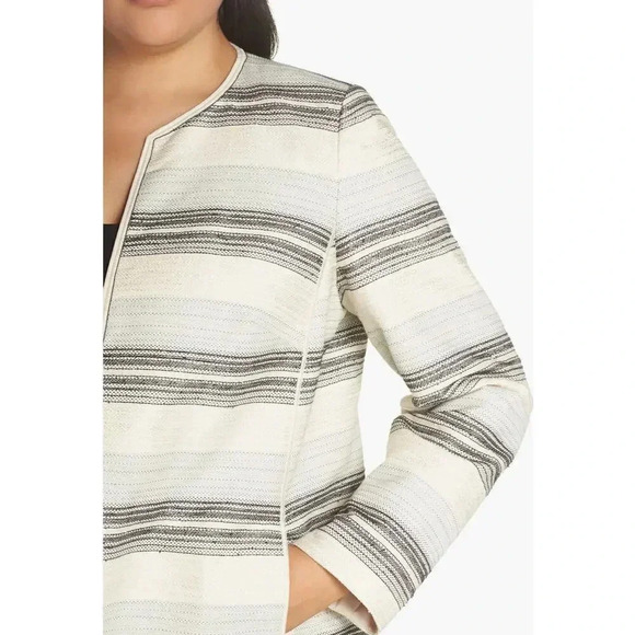 NEW- NWOT Lafayette 148 Pria Striped Long Jacket Size 8 - Picture 2 of 8